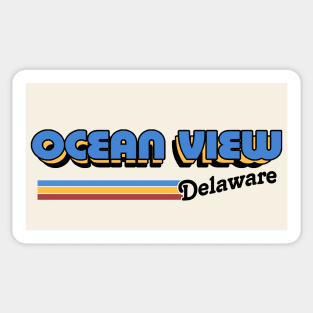 Ocean View, Delaware / / Retro Styled Design Sticker